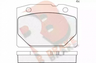 R BRAKE rb0155 -  Комплект тормозных колодок, дисковый тормоз